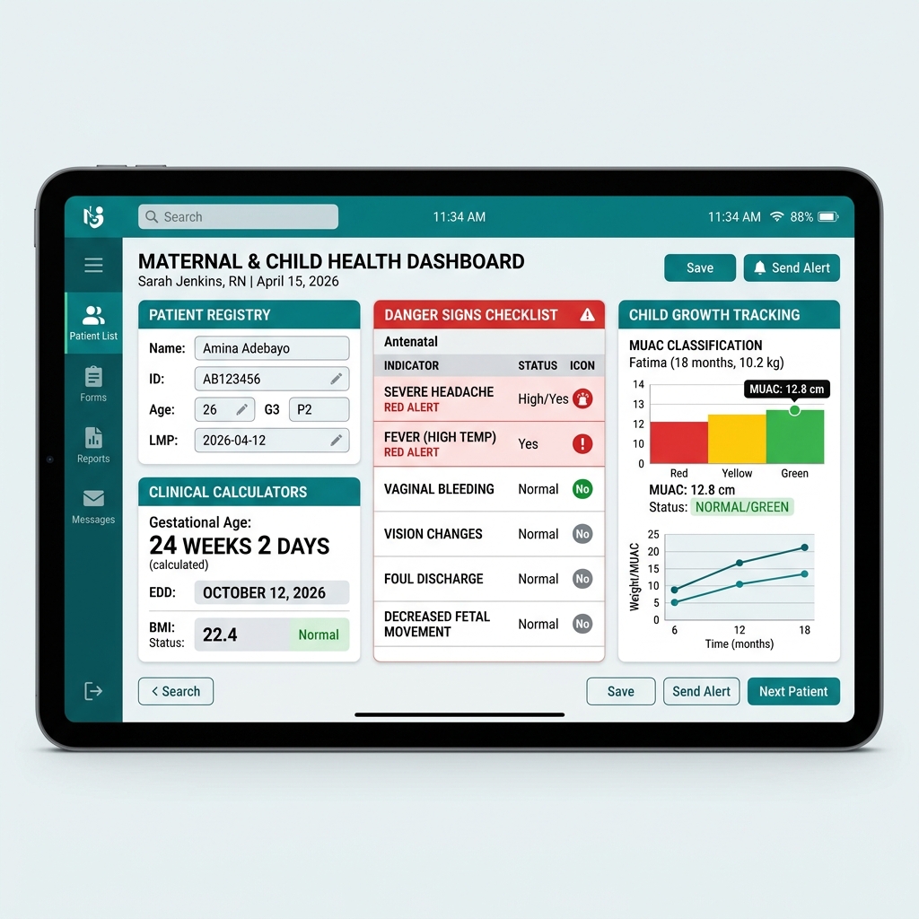 TotoAfya Nurse Clinical Registry Interface